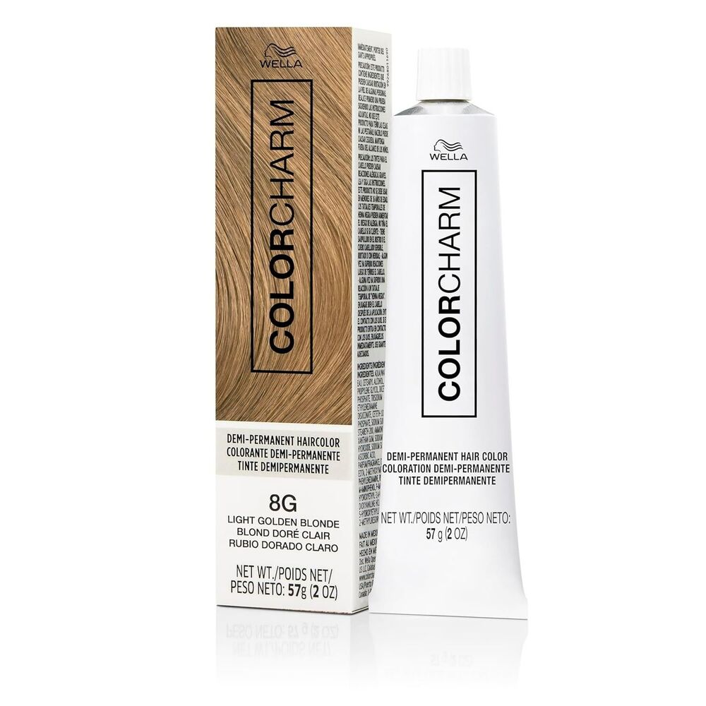 Wella Color Charm Demi Permanent Hair Color Gloss 8G Light Golden Blonde 2oz